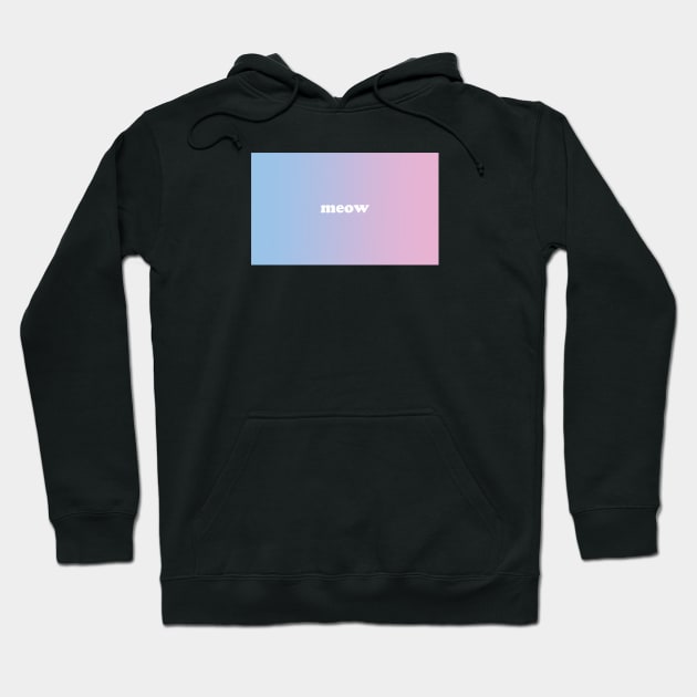 Gradient art 80's meow cute pink blue Hoodie by kausofa